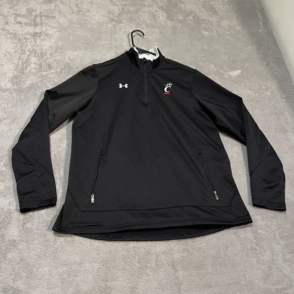 Cincinnati Bearcats Jacket Mens Large NCAA Basketball Pullover Under Armour - Picture 1 of 7